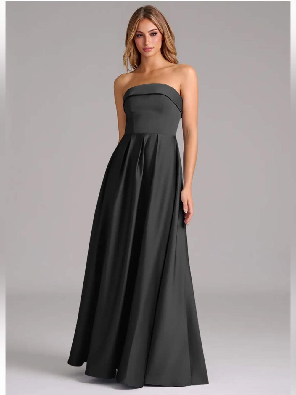 NWT Azazie (US 26) Lucienne Plus size Black Evening Gown